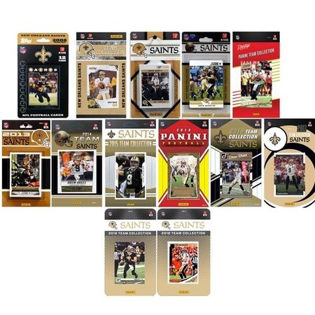 WILLIAMS & SON SAW & SUPPLY C&I Collectables SAINTS1318TS NFL New Orleans Saints 13 Different Licensed Trading Card Team Sets SAINTS1318TS